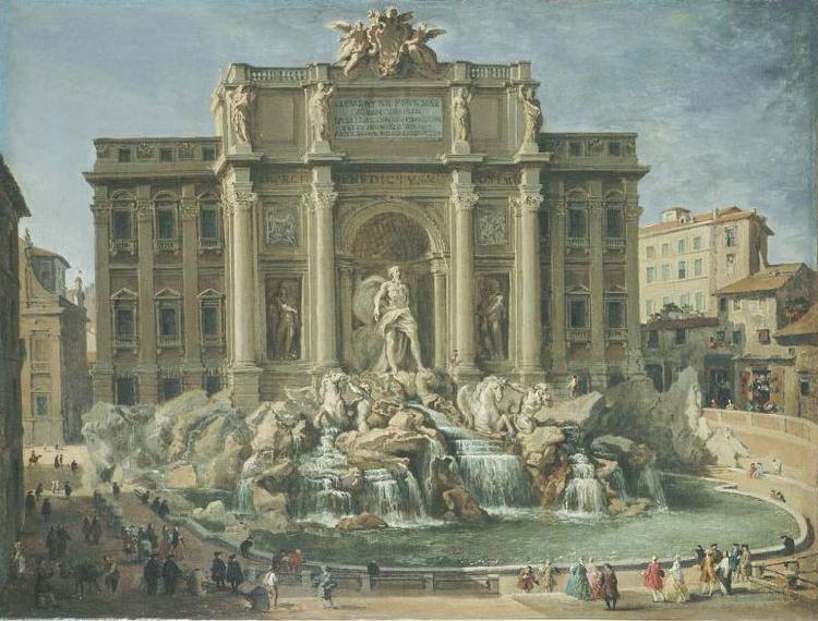 Giovanni Paolo Pannini Fountain of Trevi, Rome oil painting image